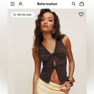Reformation Tefi Knit Top XL NWT